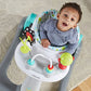 Kolcraft Tiny Steps 2-in-1 Baby Activity Walker, Foldable Baby Walker with Wheels, Seated and Walk-Behind Baby Push Walker