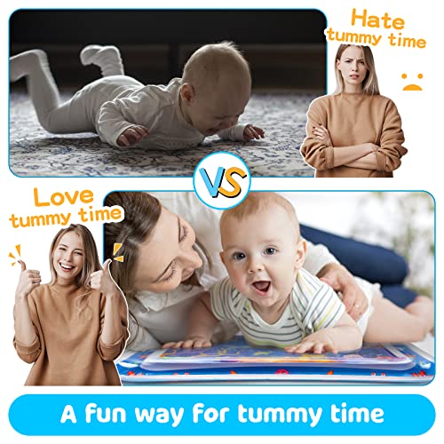 Yeeeasy Tummy Time Water Mat 丨Water Play Mat for Babies Inflatable Tummy Time Water Play Mat for Infants and Toddlers 3 to 12 Months