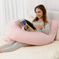 Momcozy Pregnancy Pillows for Sleeping, U Shaped Full Body Maternity Pillow for Side Sleeping - Support for Back, Legs, Belly, Hips, 57 Inch, Pink