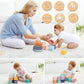 Juego de bloques de construcción apilables suaves Montessori Toys, anillos y bolas, 3 en 1, juguetes para bebés de 6 a 12 meses, juguetes sensoriales para niños pequeños de 1 a 3 años