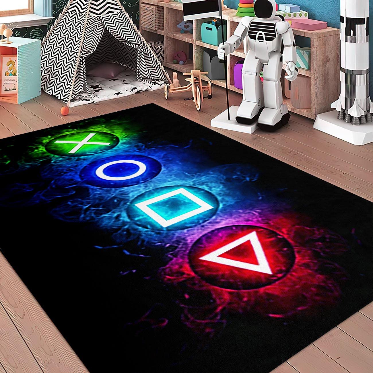 Gaming Area Rugs for Boys Cool Game Style