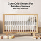 2-Pack Organic Crib Sheets for Boys, Girls - Crib Sheet, Baby Mattress Sheets (Savannah)