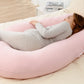Momcozy Pregnancy Pillows for Sleeping, U Shaped Full Body Maternity Pillow for Side Sleeping - Support for Back, Legs, Belly, Hips, 57 Inch, Pink