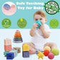 Juego de bloques de construcción apilables suaves Montessori Toys, anillos y bolas, 3 en 1, juguetes para bebés de 6 a 12 meses, juguetes sensoriales para niños pequeños de 1 a 3 años