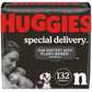 Pañales para bebés hipoalergénicos Huggies Special Delivery, tamaño recién nacido (hasta 10 libras), 132 unidades, sin fragancia, seguros para pieles sensibles