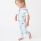PARADE Organic Signature Print '2-Way' Zip Romper Short Sleeve Amethyst Giraffes 0-3 Months