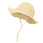 DASMINI - Gorro de sol de ala ancha a rayas para bebés y niños pequeños, protección solar UPF 50+, gorro de playa, bonito gorro ajustable (cuadros amarillos, 0-6 meses)